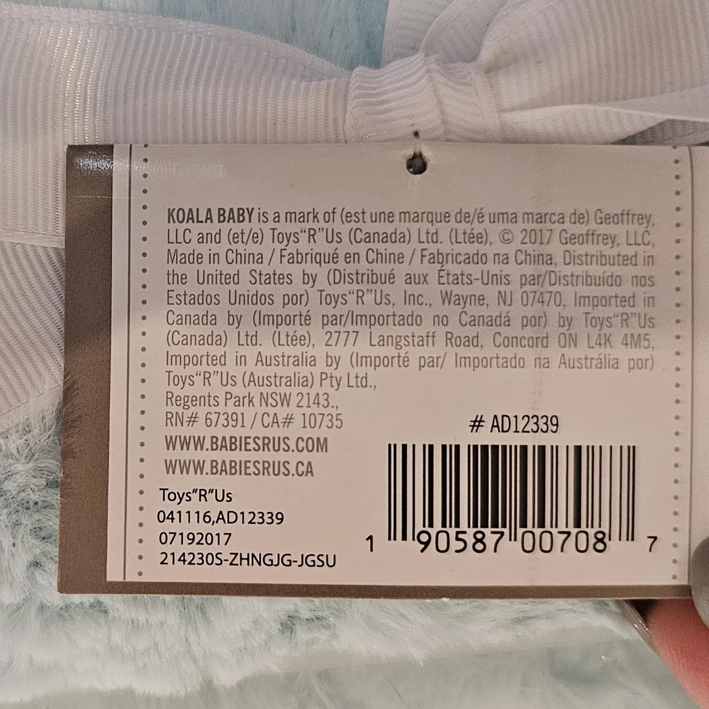 *NWT* Koala Baby Blue Plush Baby Blanket